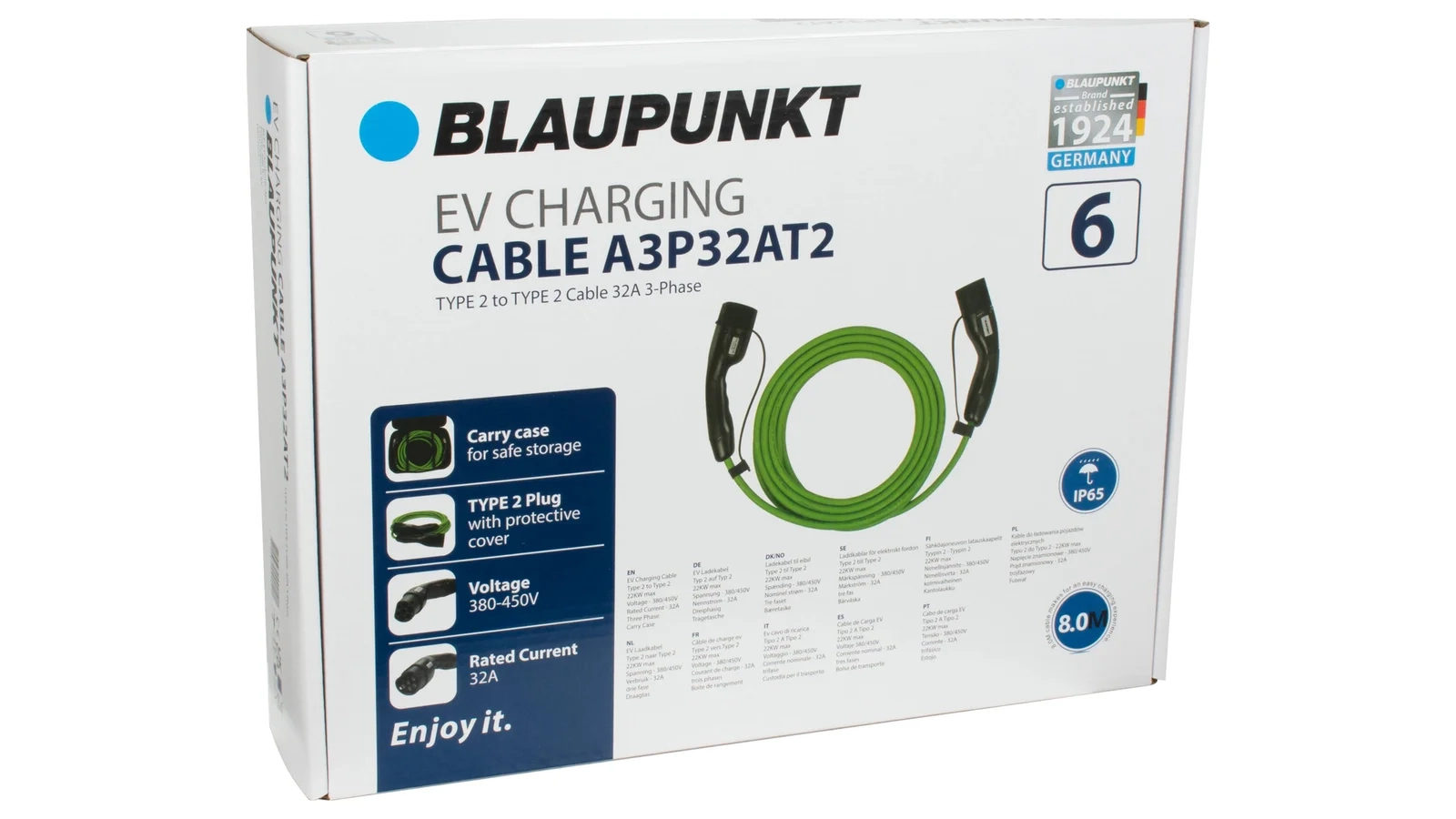 Type 2 - 16A - 5meter Three Phase EV Charging Cable